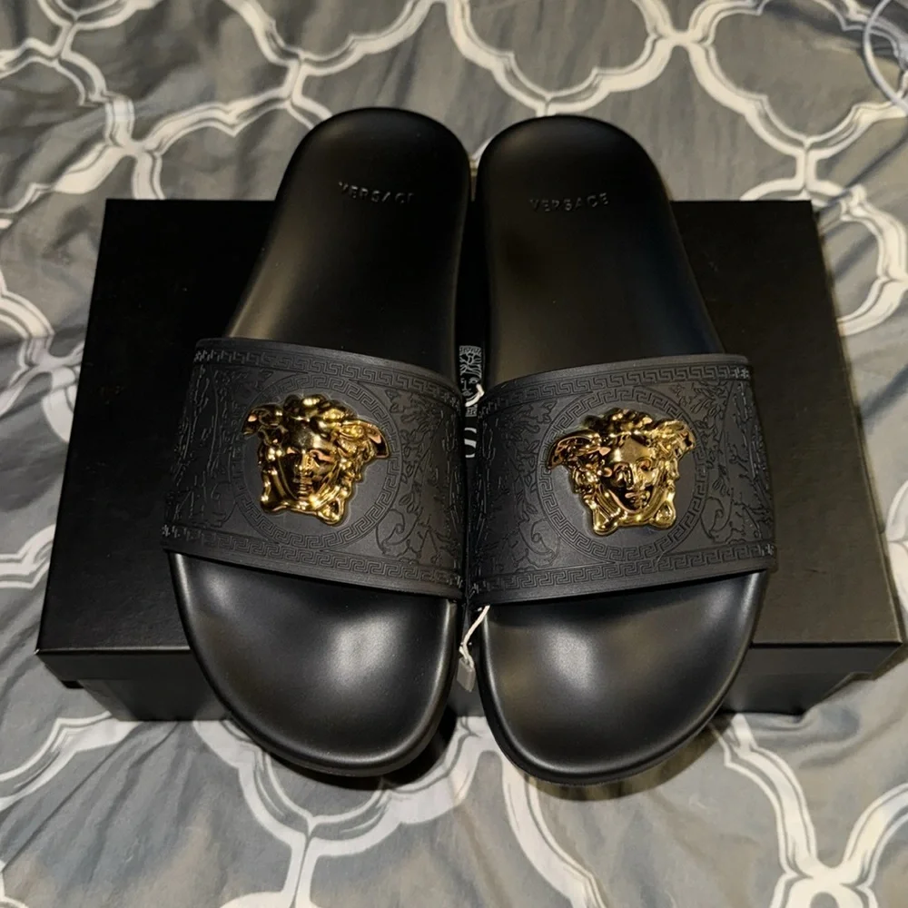 VERSACE MEDUSA POOL SLIDES - Picture 1 of 10